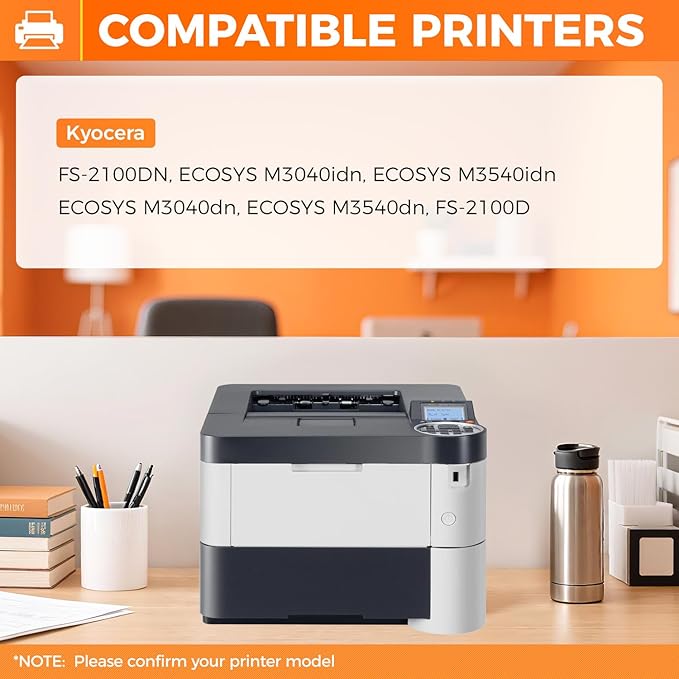 TK-3102 TK3102 Toner Cartridge Black 2-Pack High Yield With Chip Replacement for Kyocera TK-3102 1T02MS0US0 Compatible with Kyocera ECOSYS M3040idn M3540idn M3040dn M3540dn FS-2100DN Printer Toner Kit