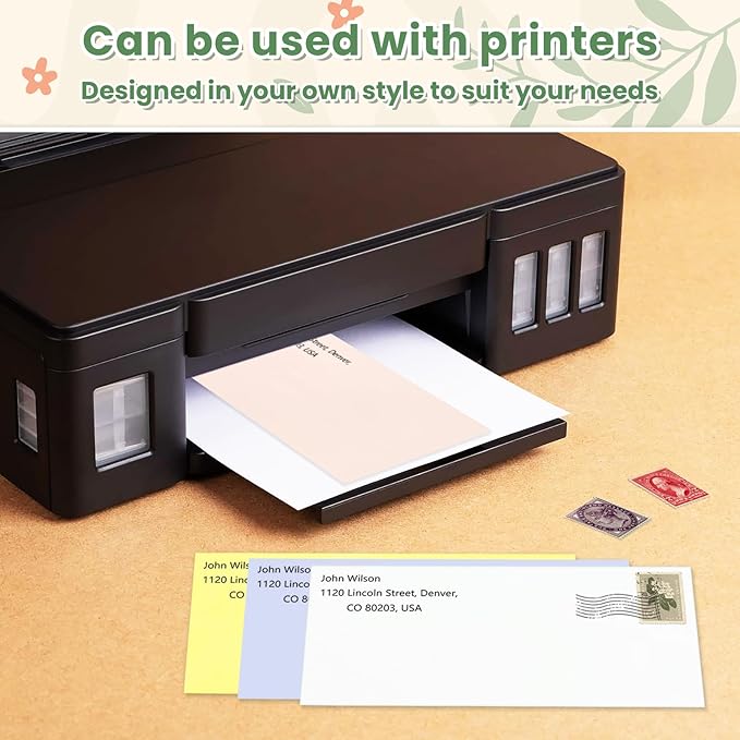 Colorful #10 Business Envelopes Self Seal 200 Pack, Colored Envelopes Letter Size, Standard Mailing Envelope for Office, Checks, Letters, Invoices, Statements, Wedding, 4-1/8 x 9-1/2 inch