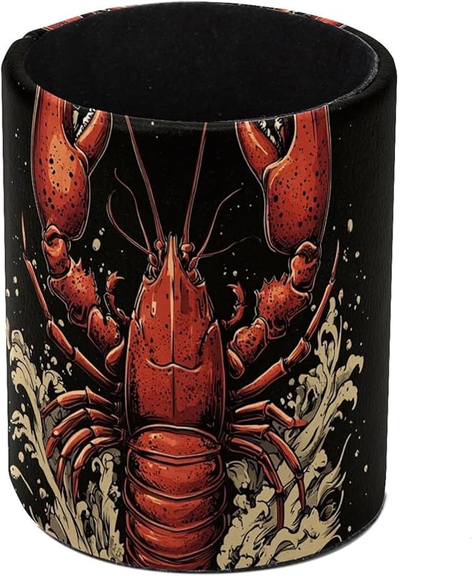 Pen Holder Cup Pencil Cup Holder for Office_Red lobster (2) Desk Organizer
