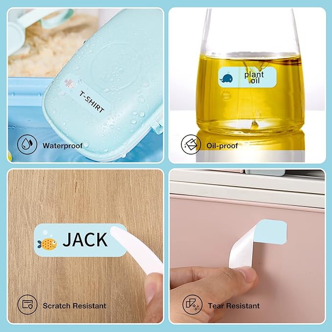 NIIMBOT D11 D110 Label Maker Tape Adhesive White Label Paper Compatible for NIIMBOT D11 D110 Label Printer (SEA)