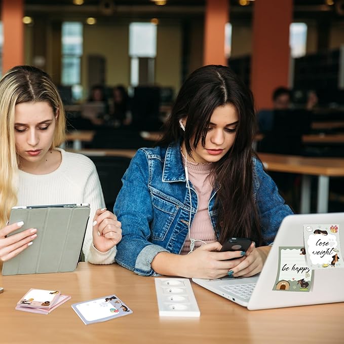 Sabary 9 Pads Cute Sticky Notes Animal Sticky Note Pads 3.15 x 3.94 Inches Colored Adhesive Memo Reminder Decor for Journal School Office Gifts(Dachshund)