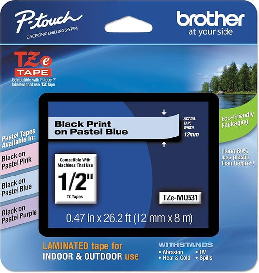 Brother Extra Strength Adhesive Tape 24mm x 8m Black On Clear (TZe-151)