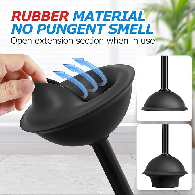 2Pack 3 in 1 Toilet Brush and Plunger Set,Toilet Bowl Brush Plunger Set,Toilet Brush Plunger Combo,Cleaning Brush,Cleaning Supplies, Crevice Cleaning Brush, Bathroom Cleaning Tools