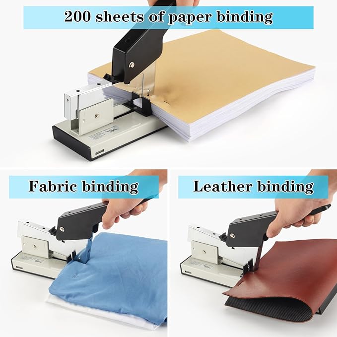 Heavy Duty Stapler with 2000 Staples: IMLIKE 200 Sheets Capacity Manual No Jam Desk Stapler,Big Metal Labor-Saving Office Supplies,Non-Slip,Include High Strength 23/13 & 23/23 Staples