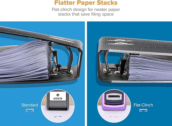 Bostitch Office Heavy Duty 40 Sheet Stapler with 1250 Staples & Claw Remover, Small Stapler Size, Fits into The Palm of Your Hand, Value Pack, Metallic Purple (B175-PURPLEM-VP)