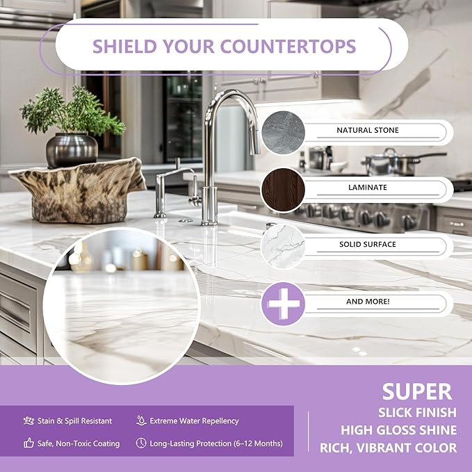 Ceramic Coating Spray for Kitchen Appliances & Stainless Steel – Fingerprint Resistant Cleaner & Sealer for Sinks, Fridges, Stoves – Easy Cleaning & Long-Lasting Multi-Surface Shine 8.66oz