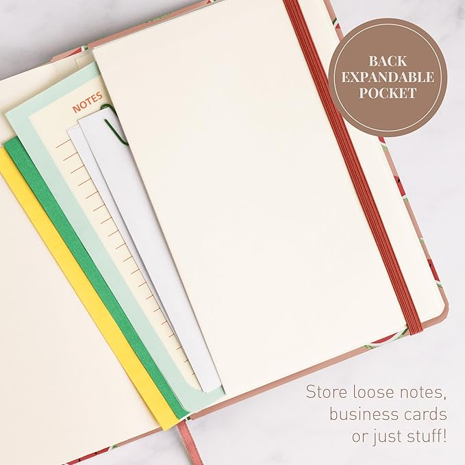 Rileys & Co Notebook Journal for Writing 8 x 6 Inches, Hardcover Daily Journaling Diary - 240 Lined Pages - Compact Notebook for Women, Men, Kids, Work and Travel (Scented Watermelon)