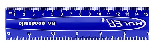 It's Academic Flexi Rulers, 12-inch Flexible Non-Breakable Ruler, 12-Pack, Blue