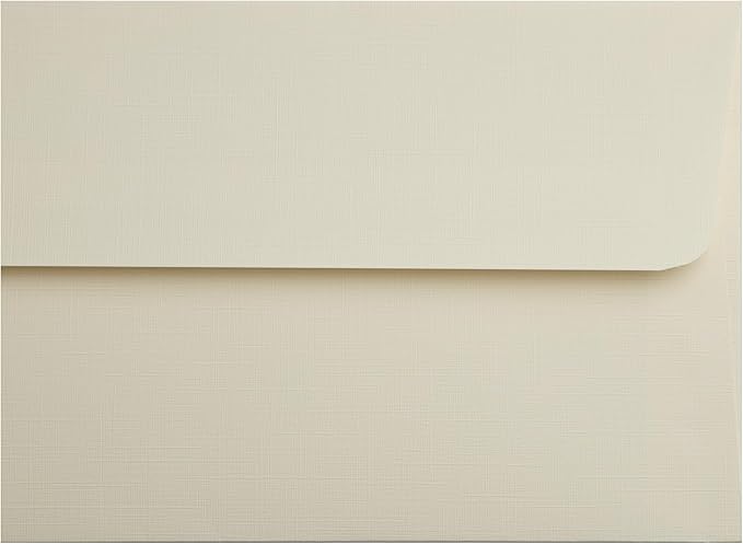 LUXPaper #10 Business Envelopes | Peel & Press | 4 1/8" x 9 1/2" | Natural Linen | 80lb. Text | 50 Qty