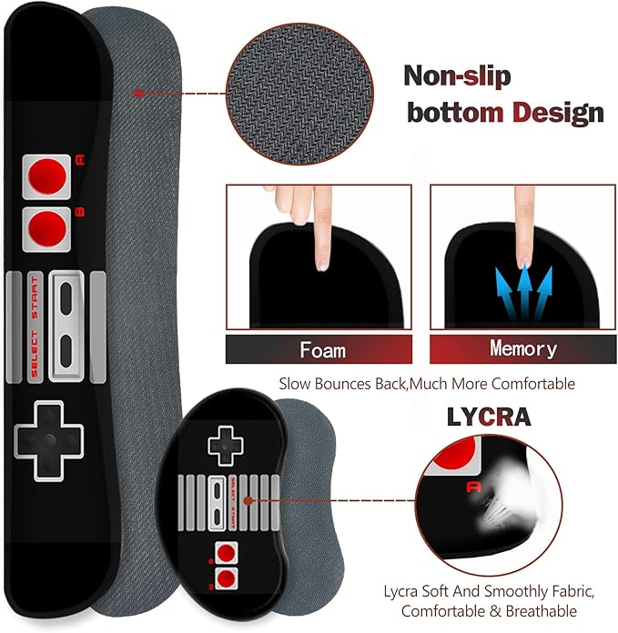 ARTSO Large Gaming Mouse Pad, Keyboard Wrist Rest Pad & Wrist Support Mousepad Set, Stitched Edge, Extended, Non-Slip Base, Memory Foam Desk Mat, Black Game Console