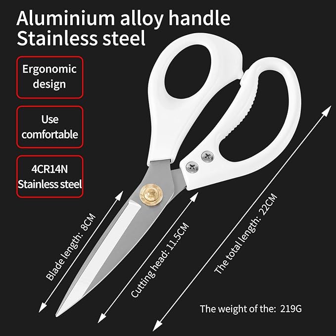 Professional Kitchen Shears,Multi Purpose Scissors - Premium Heavy Duty Shears Ultra Sharp Stainless Steel Shear(2 Pack)