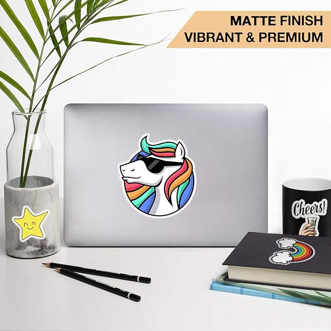 HTVRONT Printable Vinyl for Inkjet Printer & Laser Printer - 40 Pcs Matte White Inkjet Waterproof Printable Vinyl Sticker Paper, 8.5"x11"