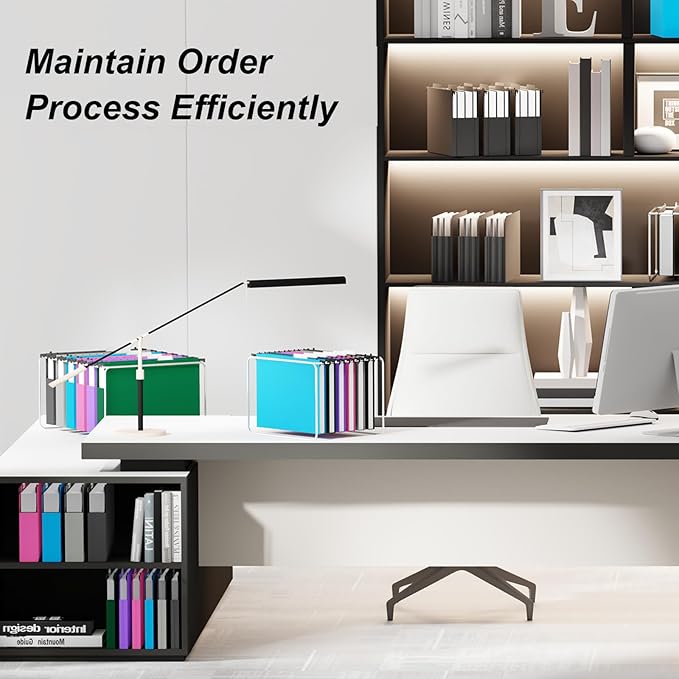 Plastic Hanging File Folder Letter Size,Heavy Duty 2" Expandable File Folder with Tabs,12 Pack Reinforced Expanding Hanging Folder,File Cabinet Folders,Extra Capacity,Hanging Organizer for Home Office