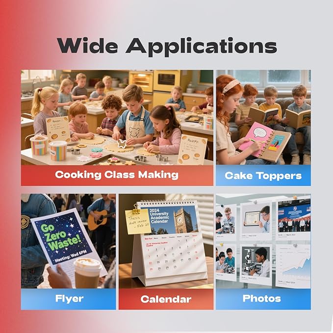 Glossy Photo Paper 8.5x11 Inches, 110 Sheets Thin Inkjet Paper,135gsm 37lb Premium Photo Paper for Inkjet Printer with Dye Ink for Brochures Flyers Custom Chip Bag Party Favors