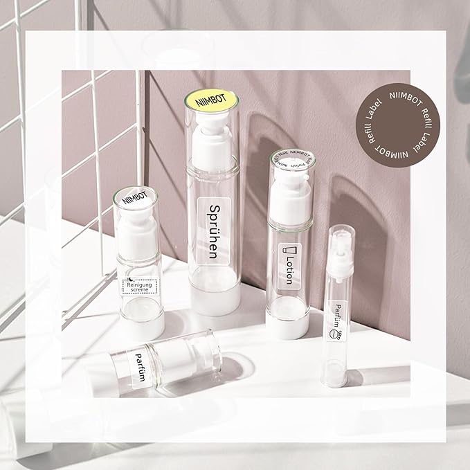 NIIMBOT Thermal Label 3 Rolls Set Home School Office Storage and Organization for NIIMBOT D11 D110 D101 H1S Label Maker (1275WHITE)