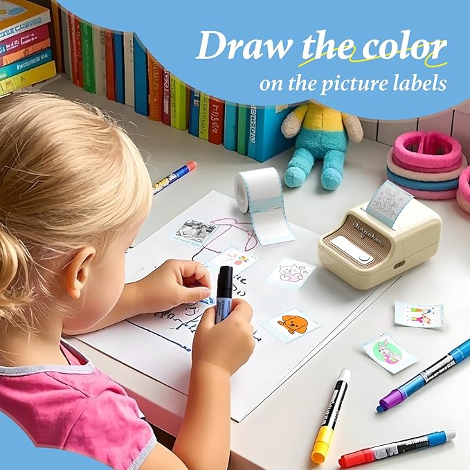 NIIMBOT Photo Papers Only for B21 Pro 300DPI Label Maker, Thermal Picture Labels Good Idea to Print Photos, Beauty Memories, Note,List (2.13''x2.67''-54x67mm)