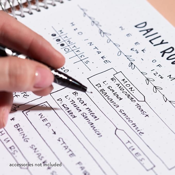 Erin Condren 8.5" X 11" Spiral Bound Dot Grid Notebook - Colorful Cosmos, 160 Dot Grid Page Note Taking & Writing Notebook, 80 Lb, Thick Paper, Stickers Included