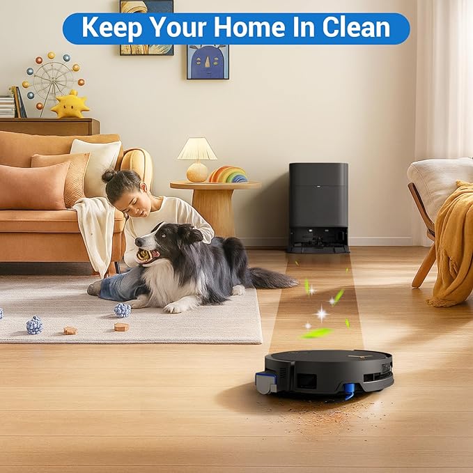 Bluevisk X9 Pro Omni Replacement Parts for Ecovacs Deebot X9 Pro Omni X9 Pro Robotic Vacuum Cleaner Parts with 2 Roller Brush,4 Mop,4 HEAP,6 Dust Bags,6 Side Brushes,1 Screwdrivers,1 Clean Brush