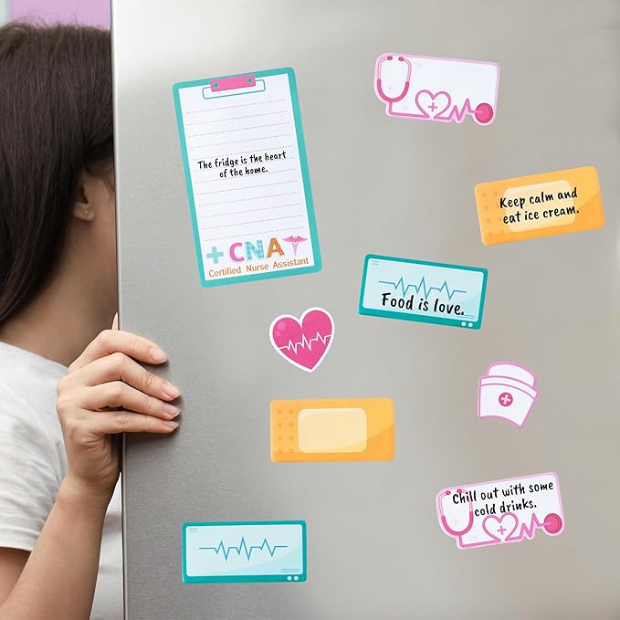 B1ykin Sticky Notes Set - Cartoon Theme Cute Self-Stick Notes Pad Teacher Appreciation Gifts， Self-Adhesive Writing Memo Pages Sticky to Do Notepad for Kids Employee School Office (CNA)