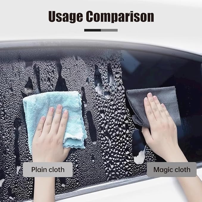 Fliwos Thickened Magic Cleaning Cloth, 2026 New Reusable Glass Wiping Cloths, Streak Free Cleaning Cloths, Multipurpose Microfiber Cleaning Rags Towels for Kitchen, Window and Car Glass (5, 8×12 in)