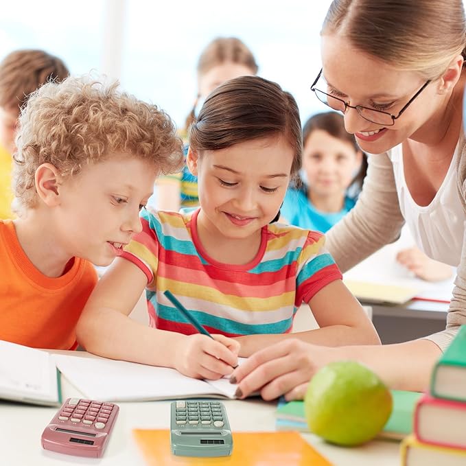 30 Pack Pocket Calculator Small Battery Powered Bulk Mini Size 4 Function Hand Held Basic Calculator for Students Kids School Home Office(Multicolor)