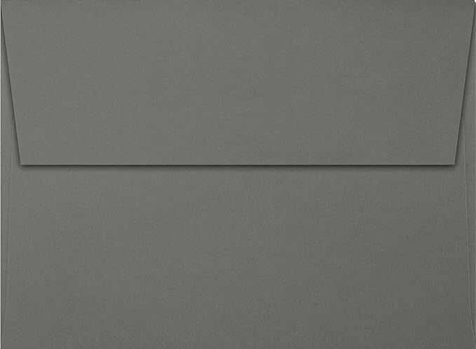LUXPaper A7 Invitation Envelopes | Peel & Press | 5 1/4" x 7 1/4" | Smoke Gray | 80lb. Text | 50 Qty