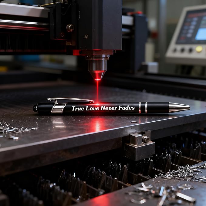 CRME Custom Pens Personalized Pen with Name Logo Engraved Metallic Customized Pen Wine Red Barrel Black Ink Click Pens Stylus Pens for Touch Screens Ideal for School Journaling Office Writing