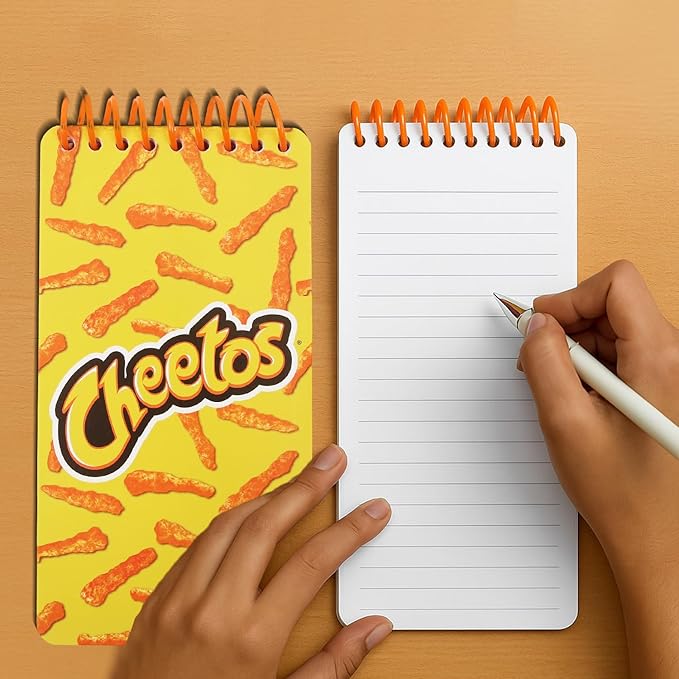 Cheetos Cute Spiral Small Notebook Pocket Size Notepad, College Ruled Memo Pads for Home, Office, College and School 6.5"x3.5"