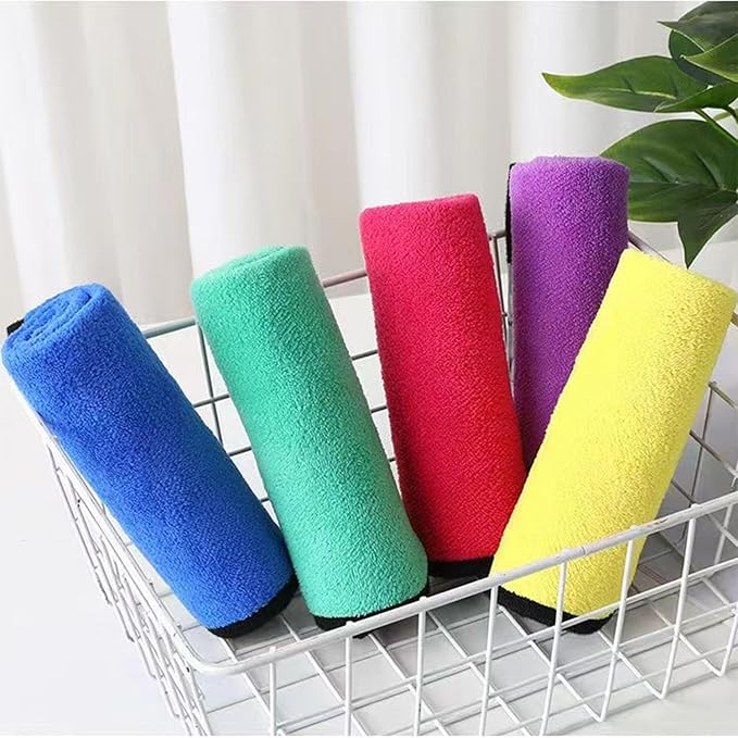 10 Pack Premium Microfiber Towels Coral velvet Washing and Detailing Towels for Car Detailing & Household Cleaning – Ultra-Soft Super Absorbent, Lint & Streak-Free 11.8"x15.7”Dual-Sided Cleaning Cloth