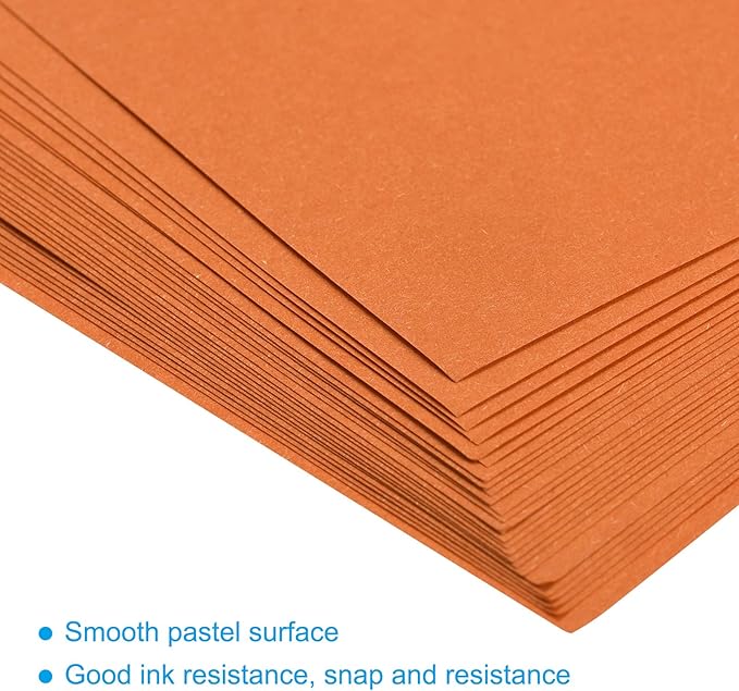 MECCANIXITY 50 Sheets Colored Copy Paper 8.5 x 11 Inch Printer Paper 80gsm Orange Red for Office Printing, Document Copying, Invitations, Forms, Art Projects