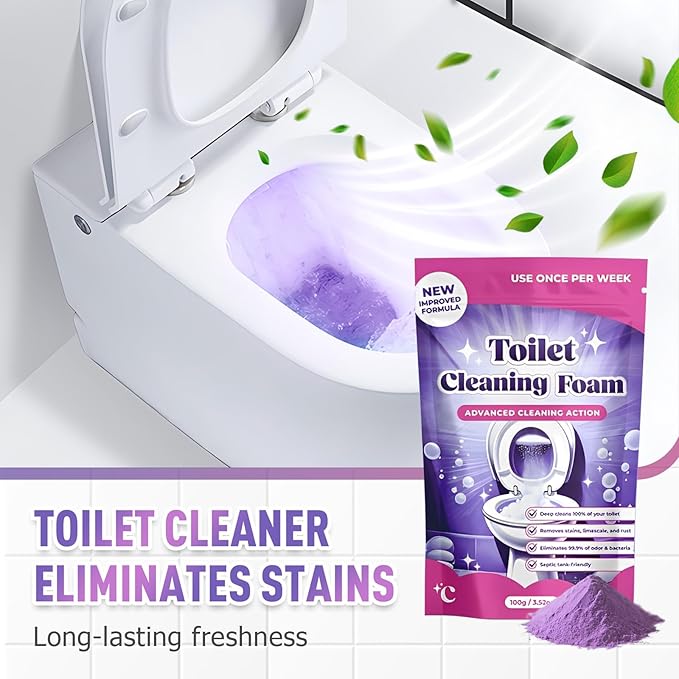 2025 New Toilet Bowl Cleaner Toilets Cleane, Toilet Cleaner, Toilet Bowl Cleaners, Powerful Foaming Toilets Bowls Cleaner, Self Activating Miracle Powder for Toilet Bowl cleaning (1)