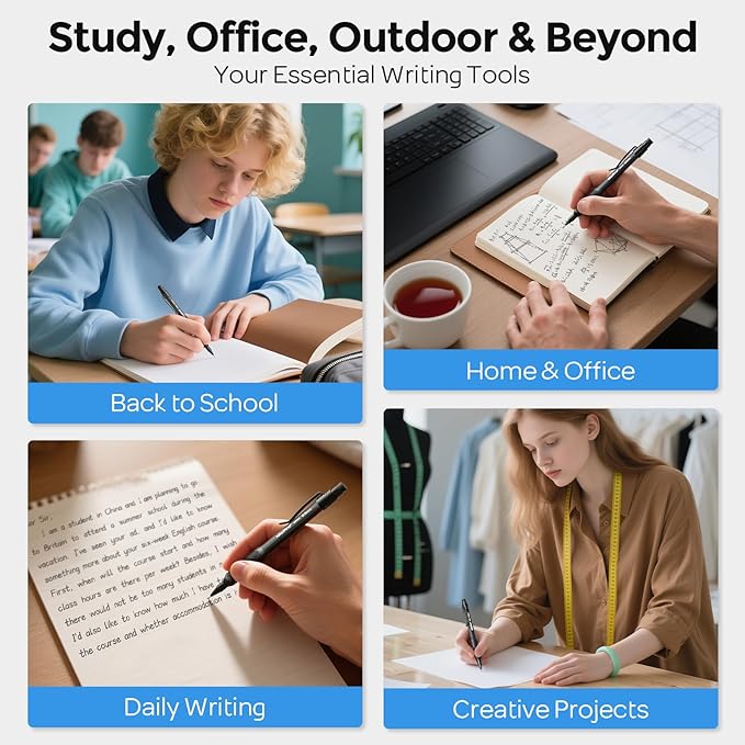 Nicpro HD1000 0.5 mm Art Mechanical Pencil Set in Case, 3 PCS Weatherproof Mechanical Pencils with 6 Tube HB Refills, Eraser, Weatherproof Barrel for Outdoor Writing Marking Drafting Drawing Sketching