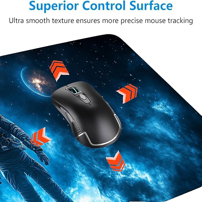 Space Astronaut Gaming Mouse Pad Desk Pad Planet Galaxy Mysterious Mousepad XL Large Gaming Mouse Pad Laptop Keyboard Mat Desk Pad Office Home Decor for Women Girl 31.5"x11.8"