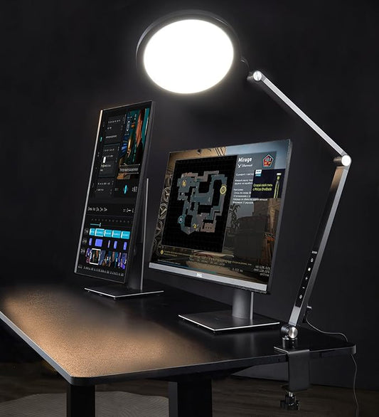 BOHON LED Desk Lamp for Home Office, Fully Dimmable Bedside Lamps with USB A and C Charging Port, 5 Colors Reading Lamp with Night Light, Auto Timer, Table Lamp for College Dorm Room