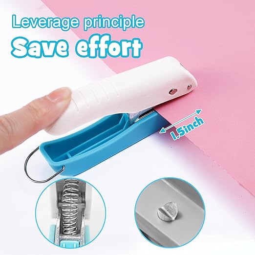 UCEC Heart Hole Punch Single Small Hole Puncher, 1/4in Mini Hole Punch Handheld Hole Paper Punch Puncher for Craft Paper Tags Clothing Ticket DIY Scrapbook Tool