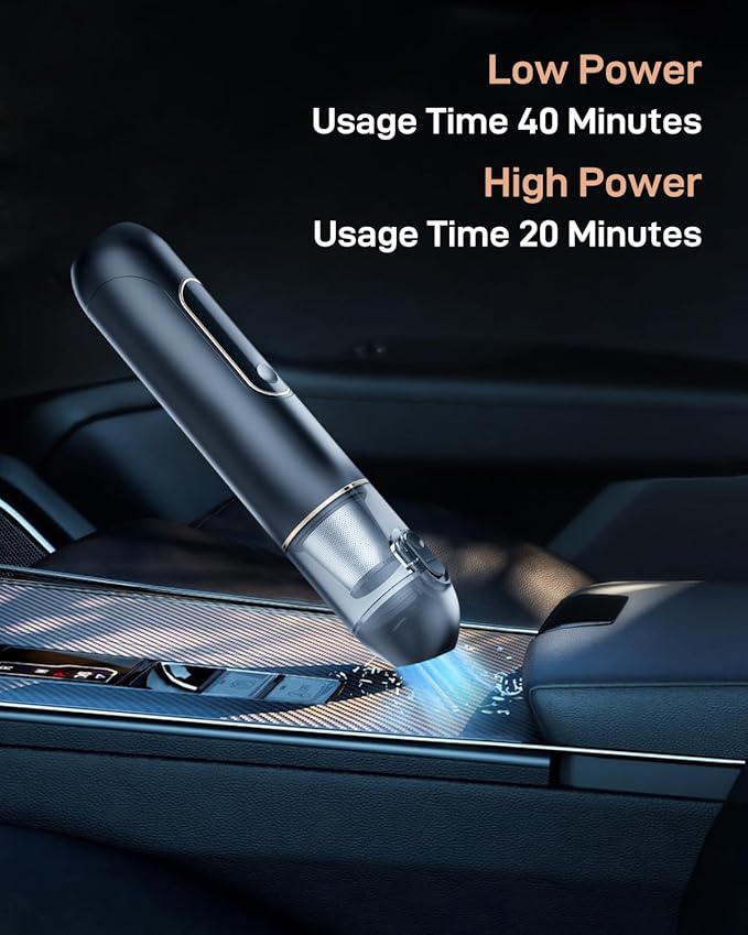 IOOKNA Handheld Vacuum Cordless, Car Vacuum Portable with 20000Pa Ultra-Strong Suction, Multi-Function Hand Vacuum Rechargeable for Cars, Home, Pet Hair & Outdoor Use