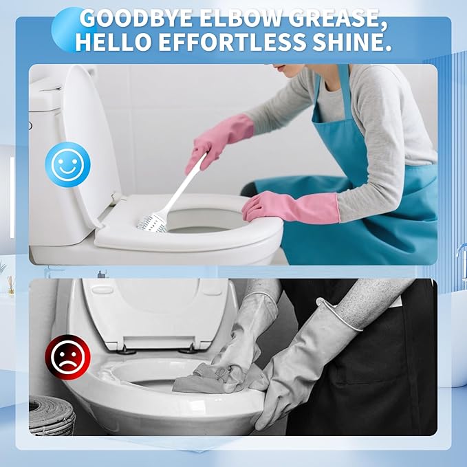 Aloevia Electric Toilet Brush with Holder, Ultra Quiet & Powerful Scrubbing, IPX7 Waterproof Self-Cleaning Brush for Toilet/Bathtub/Grout, Cordless Spin Scrubber with 320RPM Turbo Power - White
