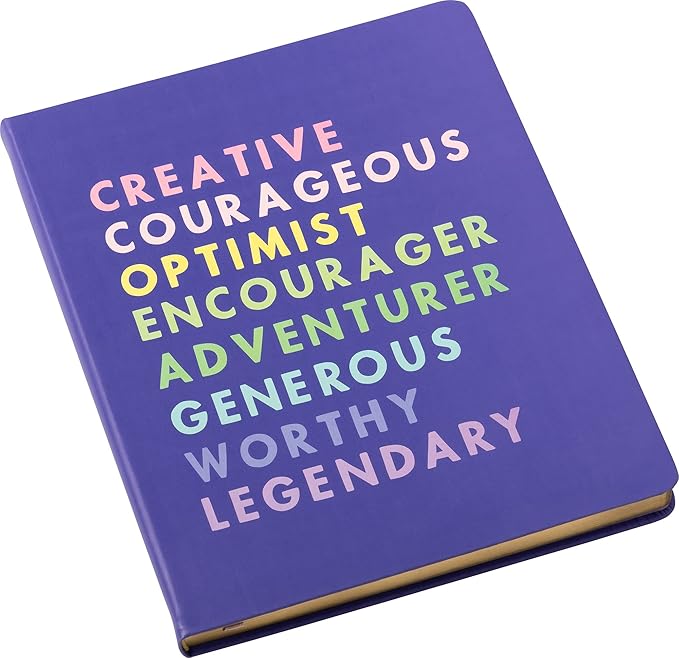 Eccolo Large Lined Journal Notebook, Hardbound Cover, Writing Journal, 256 Ruled Pages, Gilded Edge, Ribbon Bookmark, Lay Flat, Desk Size for Work or School, Creative List (Purple, 8x10 inches)