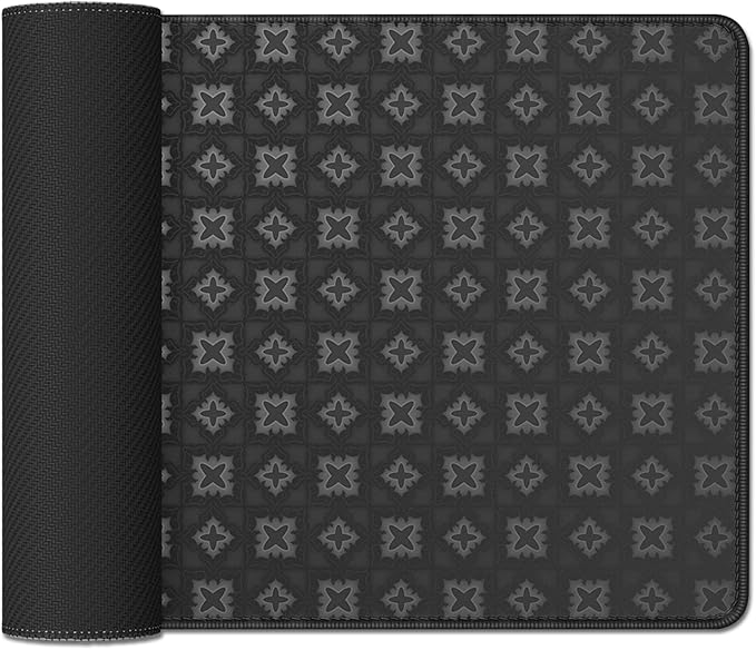 Black Mouse Pad Desk Mat for Keyboard and Mouse,Mouse Pad for Laptop Large Computer Mouse Pads Gaming Pad,Long Mousepad with Stitched Edge Non-Slip Rubber Base for Work Study (27.5X11.8 in)