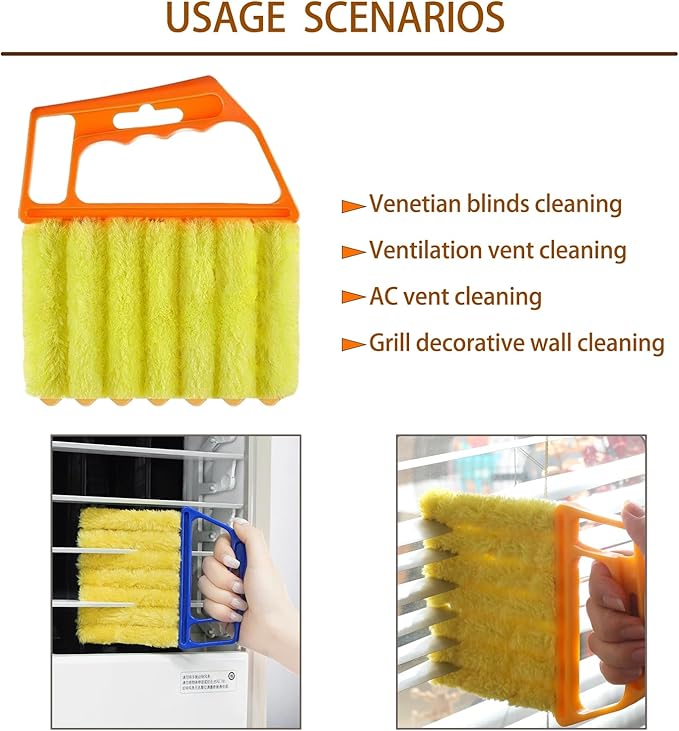 Blind Cleaner Duster Tool Microfiber Washable Cleaning Tools for Ceiling Fan Cleaner Duster and Blind Cleaner; Suitable for Louvers, Air Conditioning Vents, and Ceiling Fans(8-Pack)