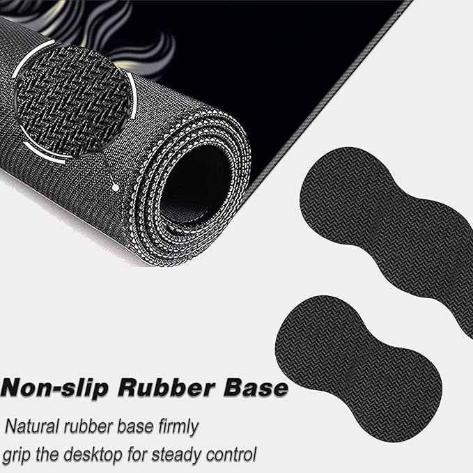 Keyboard Mouse Pad Set,Large Mouse Pad+Keyboard Wrist Rest+Wrist Support+Coaster,31.5x11.8in Extended Desk Mat for Computer Laptop Office Home-Sun Moon