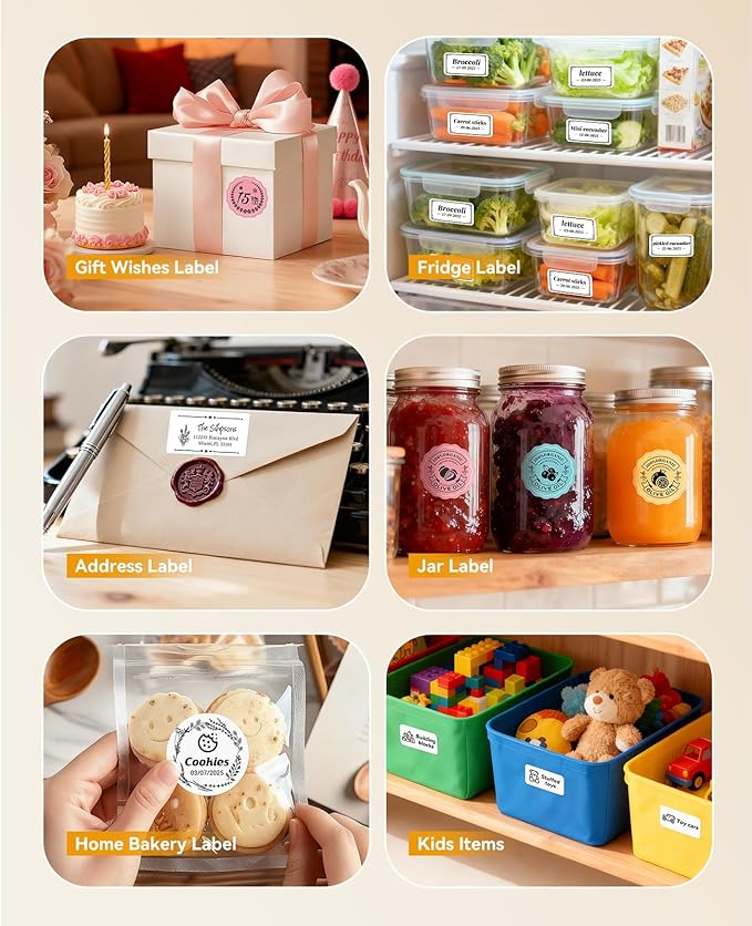 NIIMBOT B21 Pro Label Maker with Tapes, 300DPI HD Label Printer, Sticker Maker for Home Organization, Photo Print, Study Graphics, Scrapbook