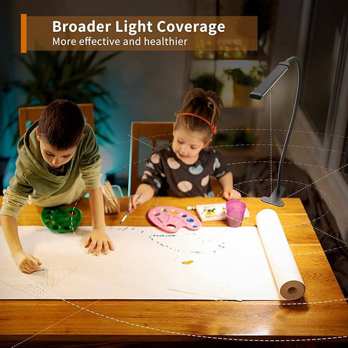 iZELL Desk Light [2-Pack] LED Desk Lamp with Clamp [77 LEDs with 3 Color Modes & 10 Brightness Levels] Flexible Gooseneck Book Light, Easy Clip-on Reading Light