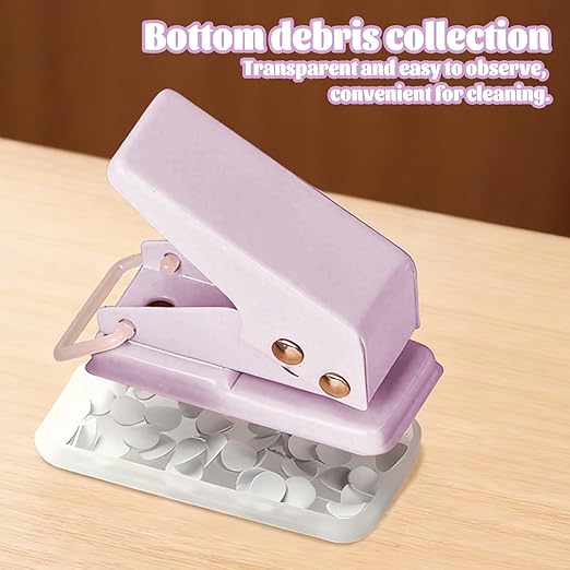 Hole Punch, Hole Puncher，1/4" Hole, Small Single Hole Punch One Mini Hole Puncher Purple
