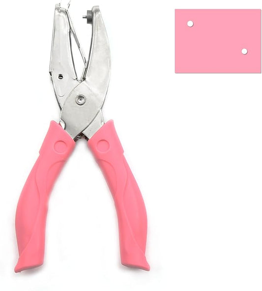 IZTOSS Handheld 1/16 Inch Paper Punch with Pink Handle, 1 Hole Punch, Small Hole Punch for Kids and Adults