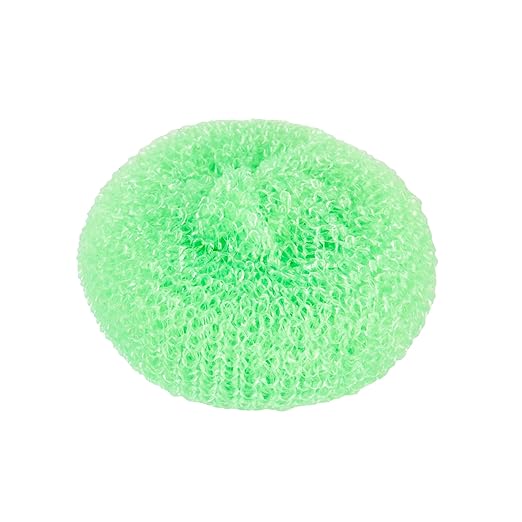 Restaurantware Plastic Dish Scrubbers 40 Pack 2.953 x 2.953 x 0.984 Inches Durable Non-Scratch Scrubbers Plastic Mesh Cleaning Pads Easy Grip Assorted Colors for Multi-Surface Cleaning