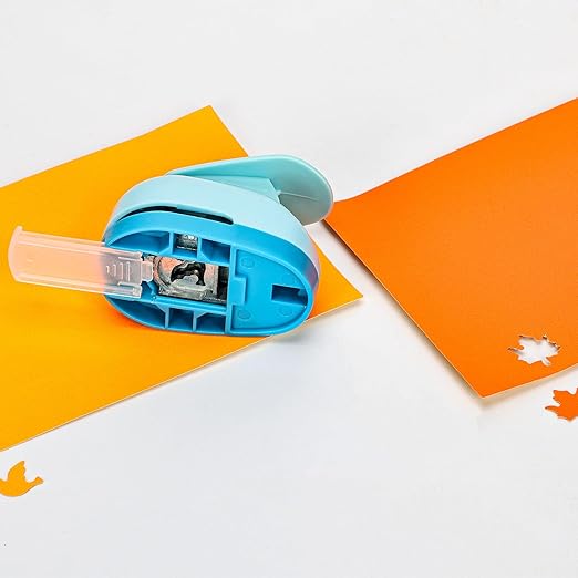 Craft Punches 8 Pack with 4 Sticker Paper, 0.6inch Hole Punch Shapes Medium Paper Punch Shapes, Craft Hole Punch for DIY Scrapbooking Nail Art Craft Punchers Supplies