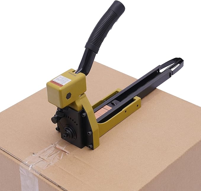 Carton Stapler Heavy Duty Manual Carton Closing Stapler with 100 Pcs Staples (1-3/8-Inch Crown, 3/4-Inch Length), Industrial Staple Tool for Sealed Boxes, Cartons, Corrugated Cardboard