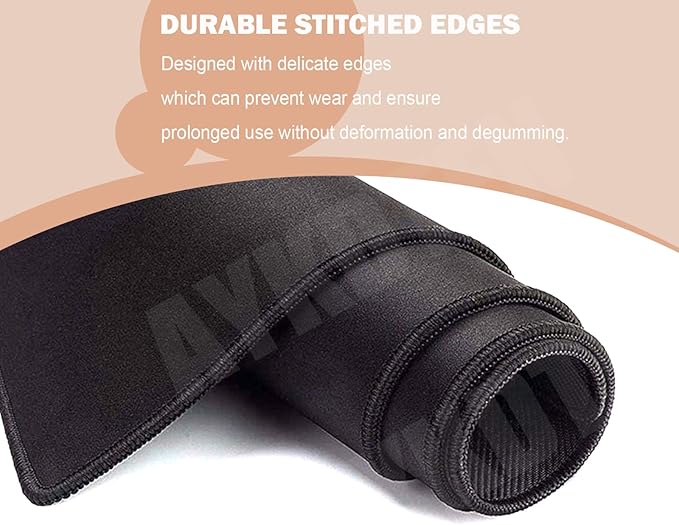 Cute Cat Paw Pattern Desk Mat, Large Gaming Mouse Pad, Computer Keyboard Laptop Girl Mousepad for Work, Game, Office and Home, XL, Purple