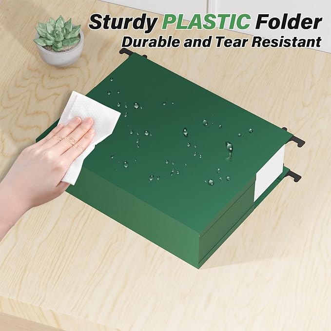 Plastic Hanging File Folders Letter Size,Heavy Duty 3 Inch Expansion Folder,6 Pack Reinforced Expanding File Folder,Extra Capacity Accordian Pocket,Colored Hanging Folder Organizer for Home Office